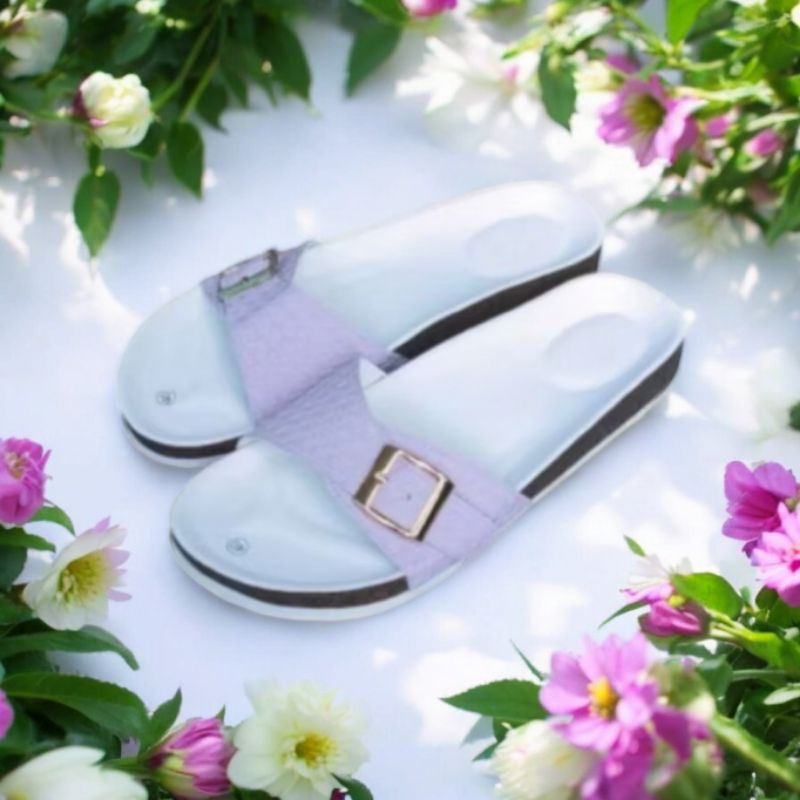 Rose Purple | Sandal Selop Wanita Rose purple Casual Gaya Model Terbaru