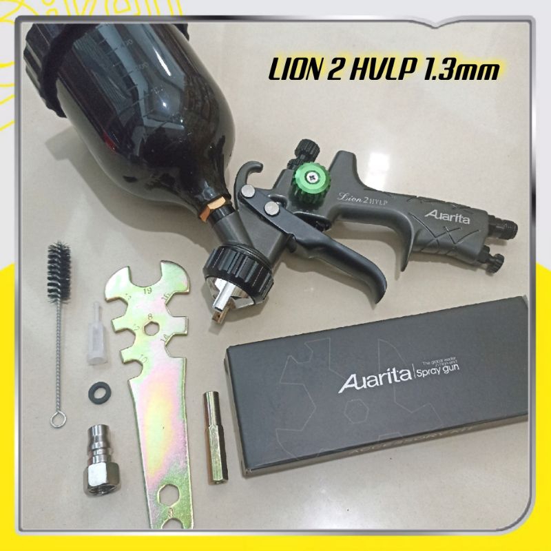 Spray Gun Auarita Lion 2 HVLP New Model 1.3mm Cup 600ml Original