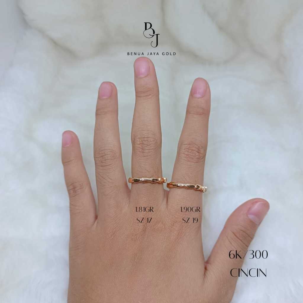 Cincin Fashion Emas 6K/300