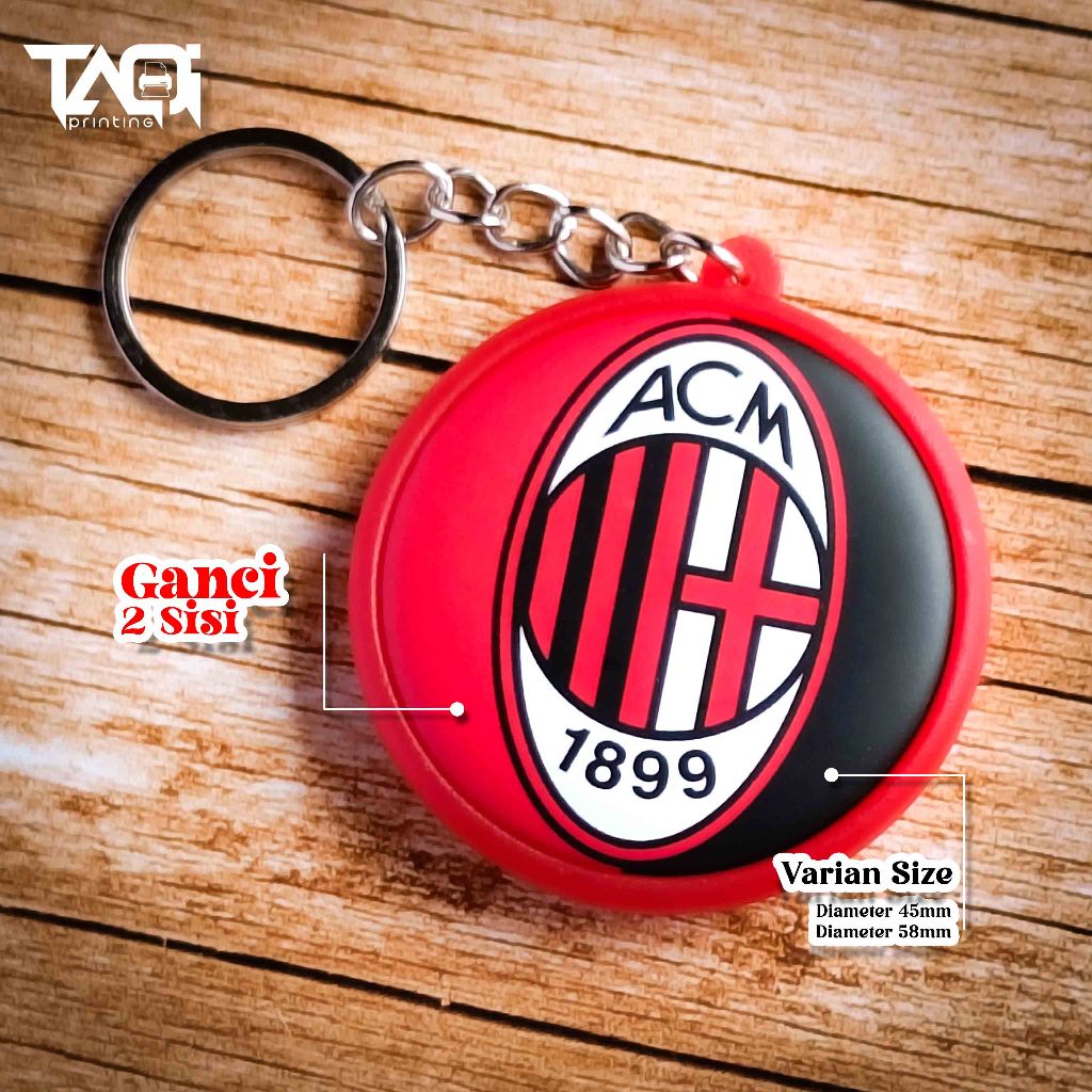 Kado Spesial AC Milan Keychain AC Milan Gantungan Kunci AC Milan