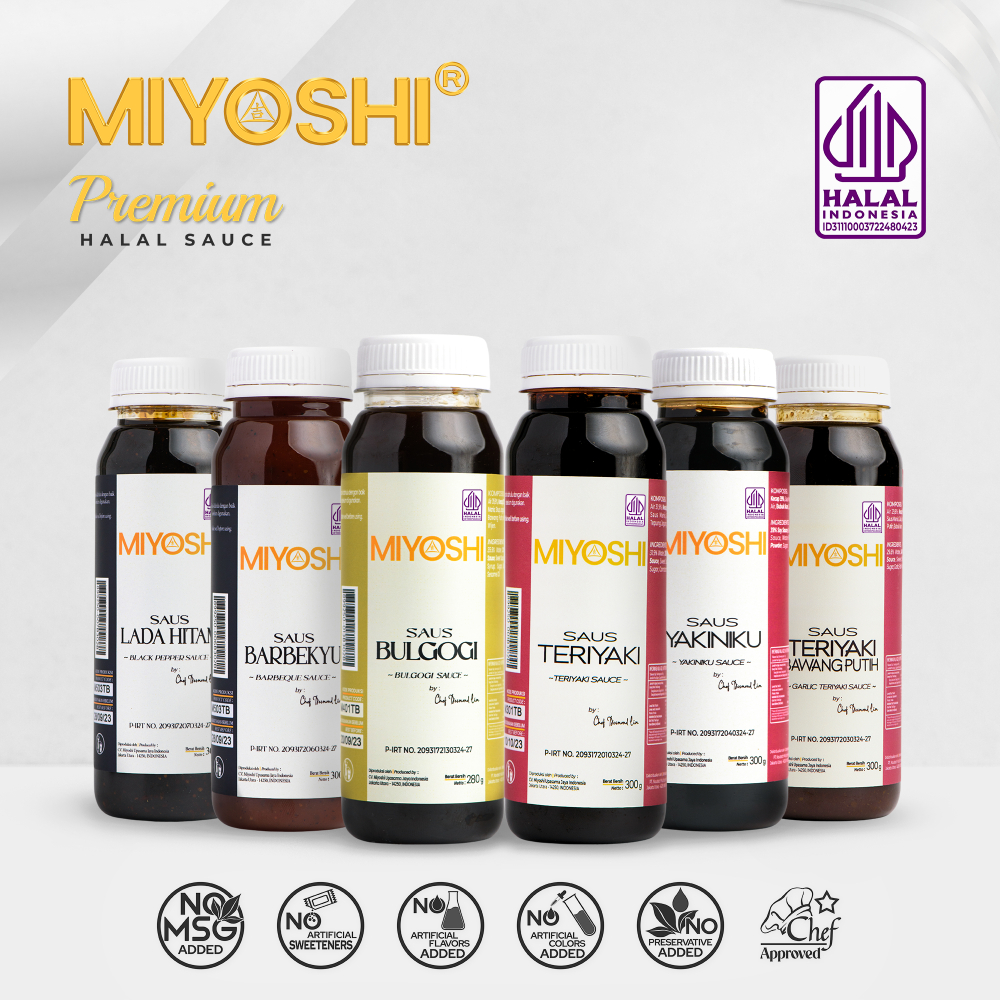 

Miyoshi Saus & Bumbu Marinasi untuk daging sapi/ ayam/ Ikan salmon/ Dori - Tanpa penguat rasa tambahan - Saos Jepang/Saus Masak Instan Quick cook Halal - Ukuran 300gr= 1,5kg Daging/ Setara Dengan 15 Porsi Makan-Bumbu Instan