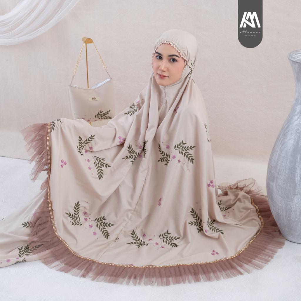 Mukena Dewasa Bordir Azzura katun Premium