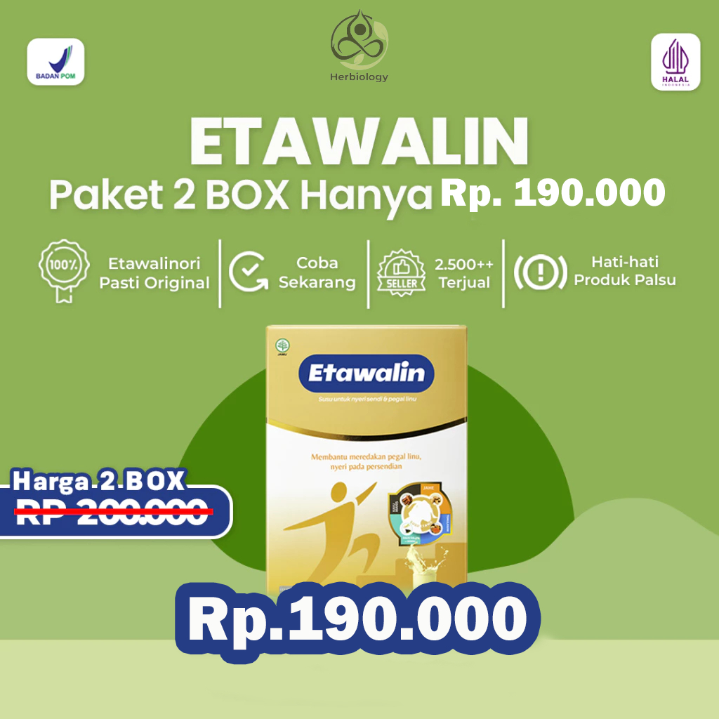 

2 box Etawalin - Susu Kambing Atasi Nyeri Sendi Sakit Lutut Dan Asam Urat Etawalinori