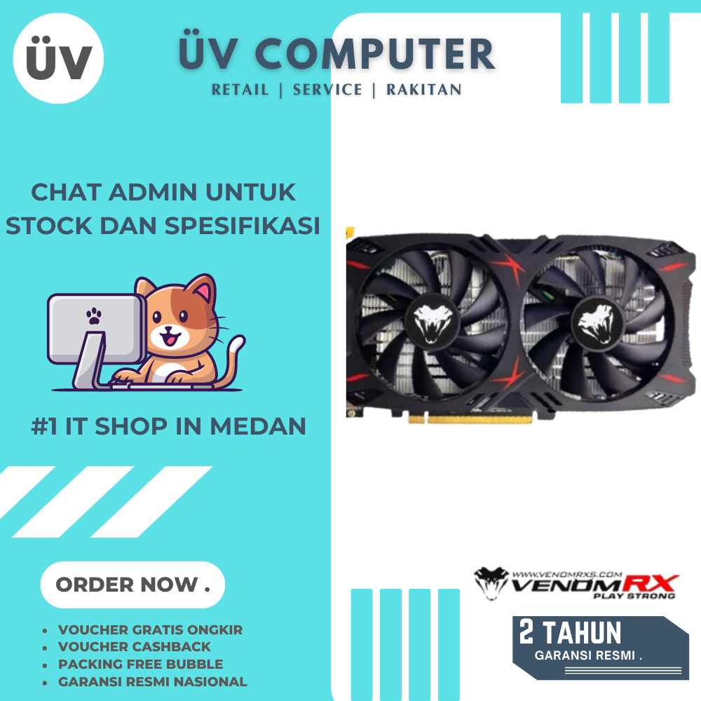 VGA Card Nvidia Geforce | VenomRX GTX1060 6GB DDR5 GDDR5  | Garansi 2 Tahun