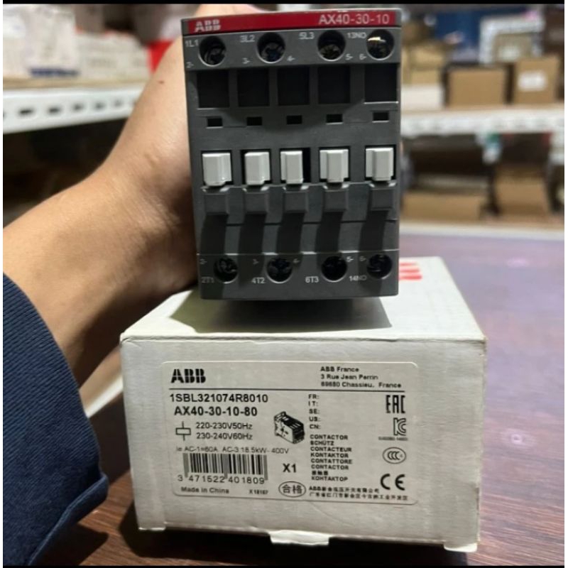 KONTAKTOR ABB AX40-30-10-80 220V ORIGINAL ASLI