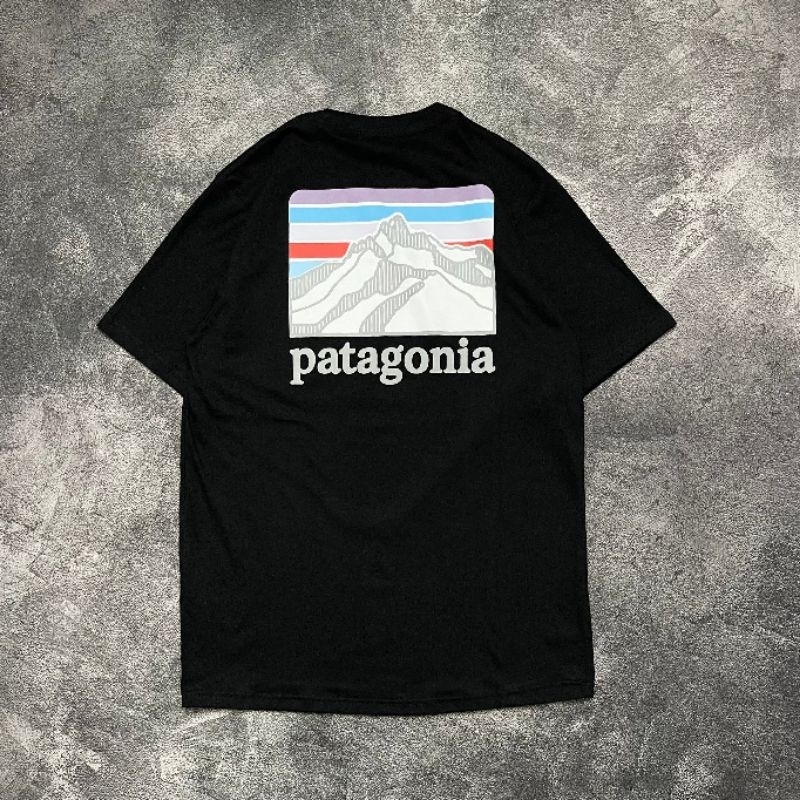 Baju Kaos Pria PATAGONIA POKET Original 100% Cotton Combeds 24s Full Tag Label