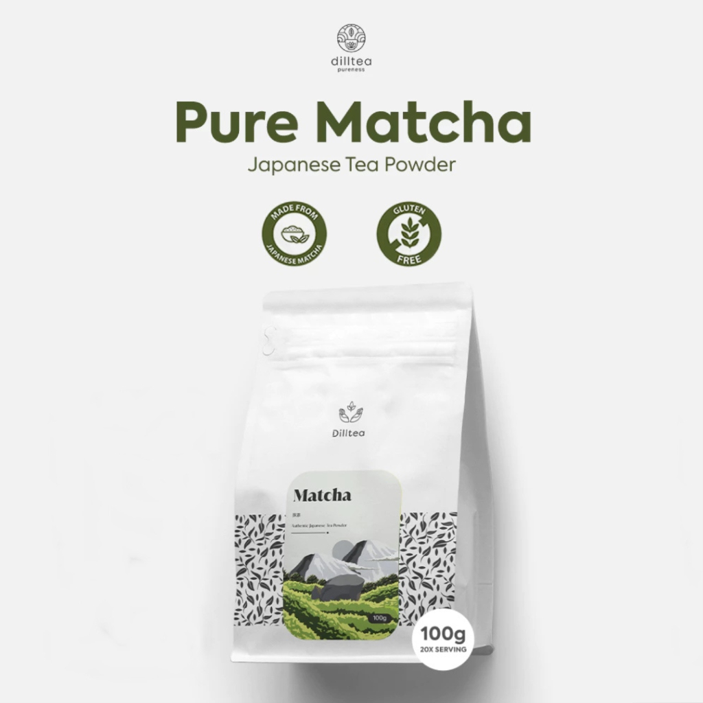 

Pure Matcha Powder Dilltea Bubuk Matcha Premium Import Japan 100gr