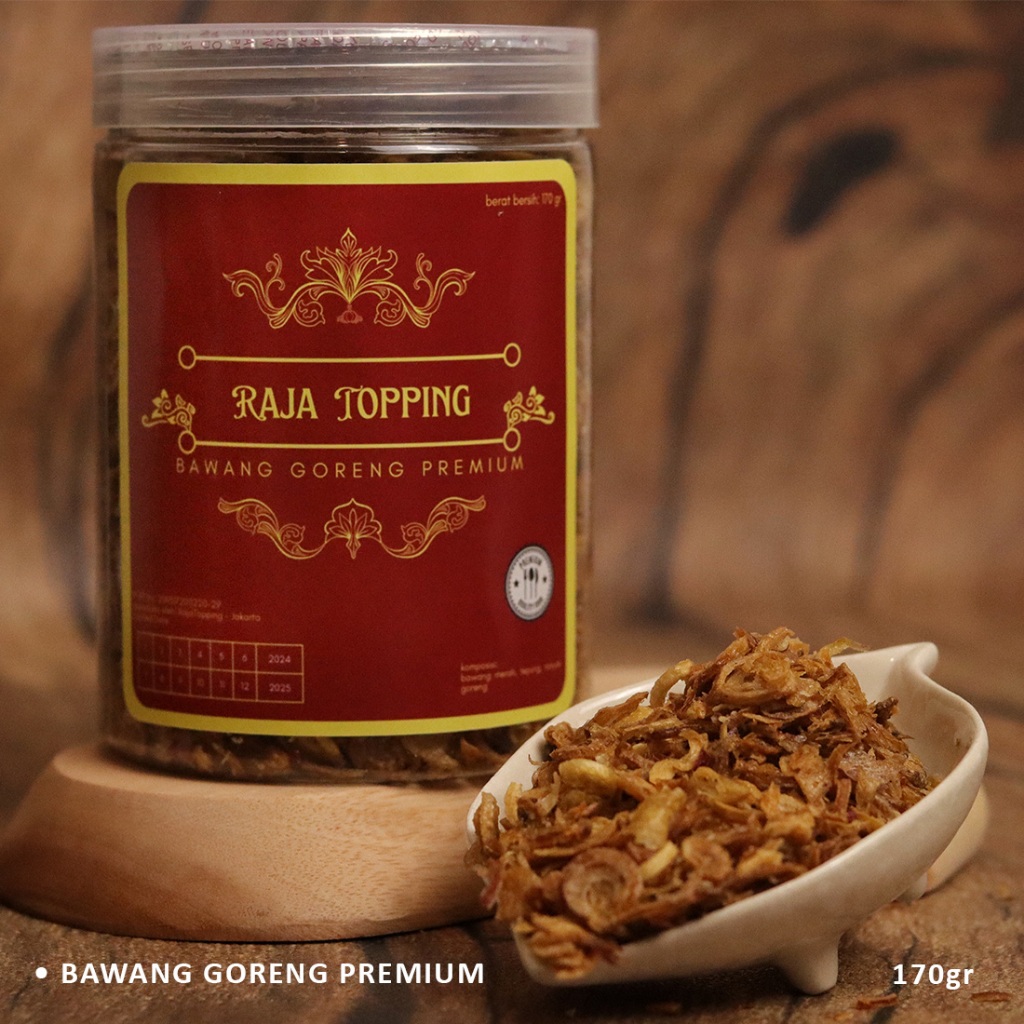 

Bawang goreng premium / Bawang Goreng Murni / Bawang Goreng Tanpa Tepung RajaTopping 250gr