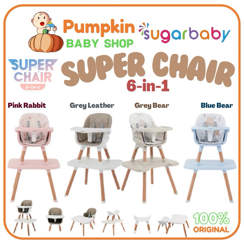 Sugar Baby Super Chair 6in1 - SugarBaby Kursi Makan Bayi