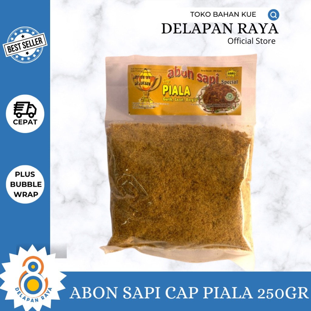 

ABON SAPI CAP PIALA 250GR ABON SAPI KEMASAN -8Raya