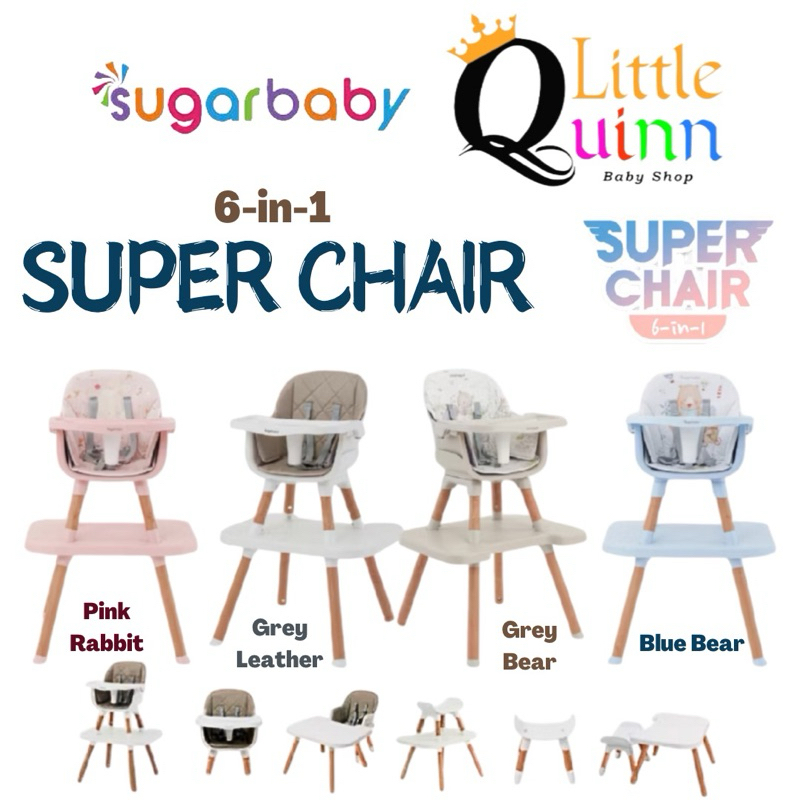 Sugar Baby Super Chair 6in1 - SugarBaby Kursi Makan Bayi