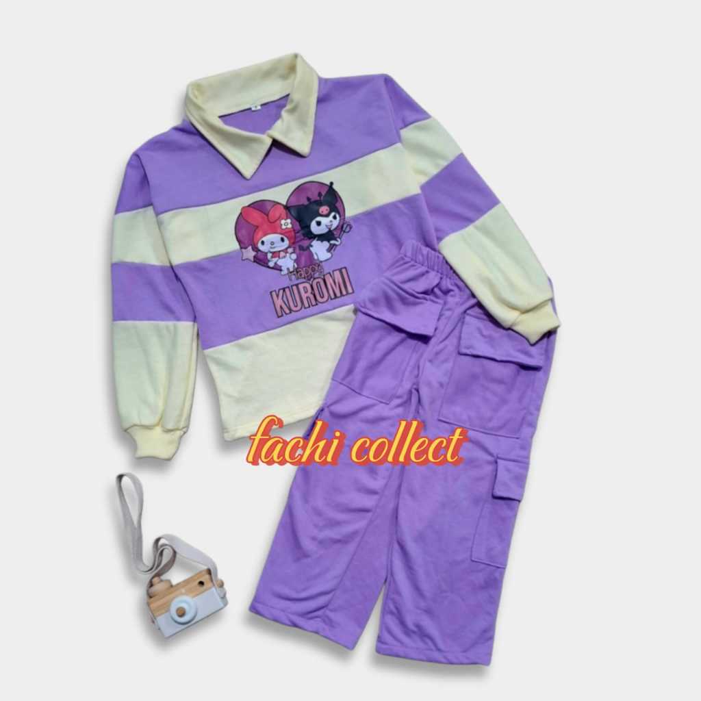 ONE SET KAOS ANAK SALUR PANJANG CELANA JOGER /ANAK PEREMPUAN