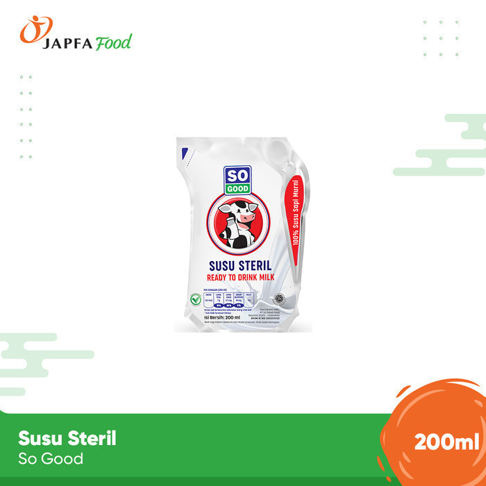 

So Good Susu Sapi Steril Pouch 200ml