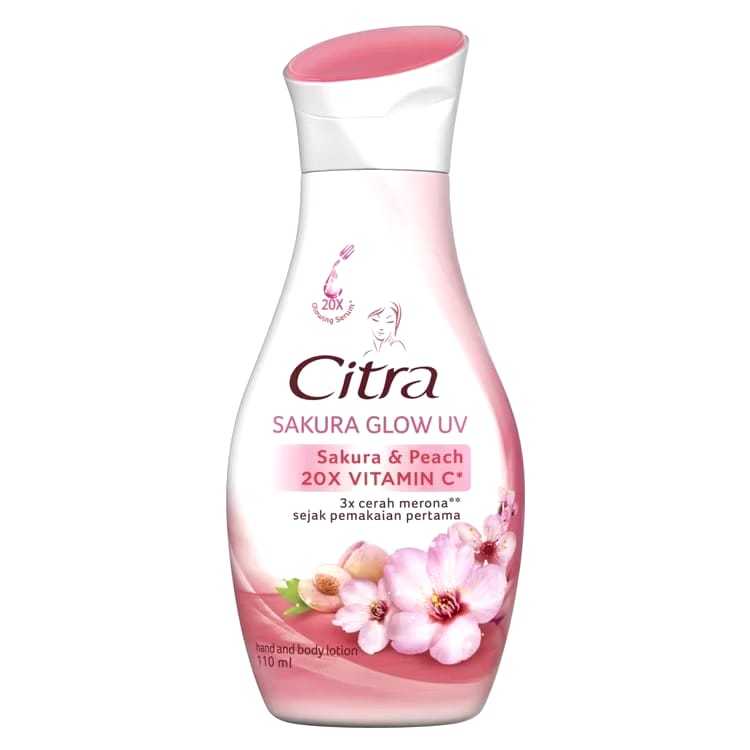 Citra Natural Glow UV Hand & Body Lotion 110ml & Citra Sakura Glow UV Hand & Body Lotion 110ml