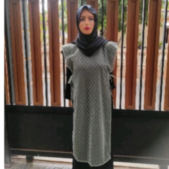 long vest polkadot ,rompi tile,rompi tali samping,vest panajng polkadot.