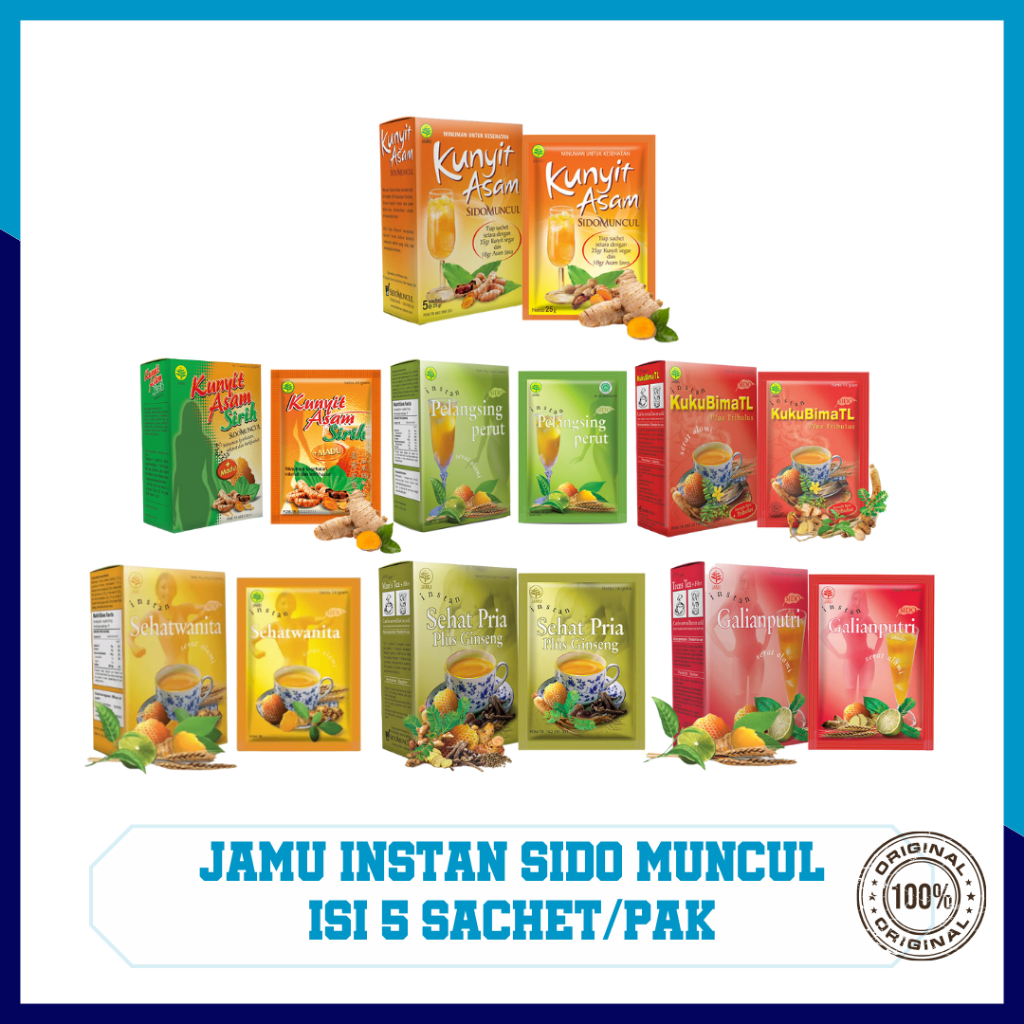 

JAMU INSTAN SIDO MUNCUL ISI 5 SACHET/PAK