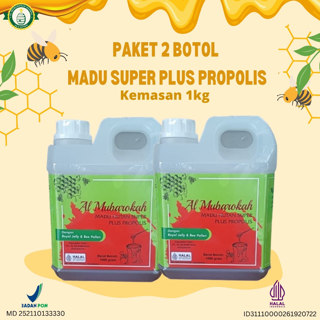 

AL MUBAROKAH - Paket isi 2 Madu Hutan Super Al Mubarokah Kemasan 1kg