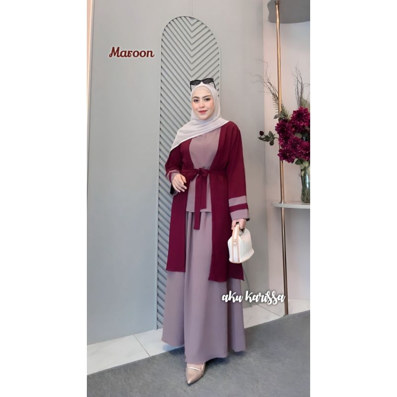 DIANITA SET ROK by AKU KARISSA / SETELAN DIANITA / ATASAN SET ROK / SETELAN CRINGKEL / ROK CRINGKEL 
