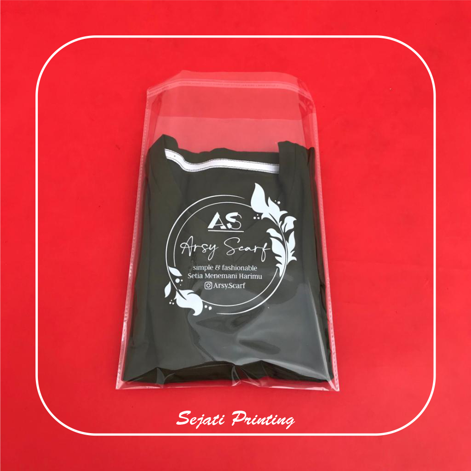 

Sablon Plastik OPP Tebal Standar 25x35cm , FREE DESAIN - SEJATIPRINTING