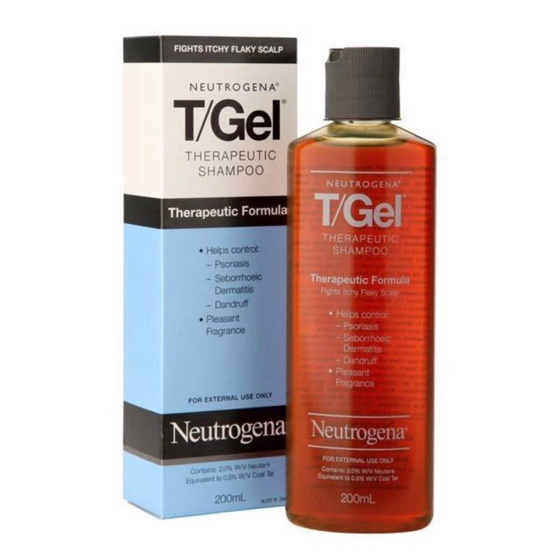 Neutrogena T/Gel Therapeutic Formula Shampoo 200ml Control Psoriasis Seborrhoeic Dermatitis Dandruff