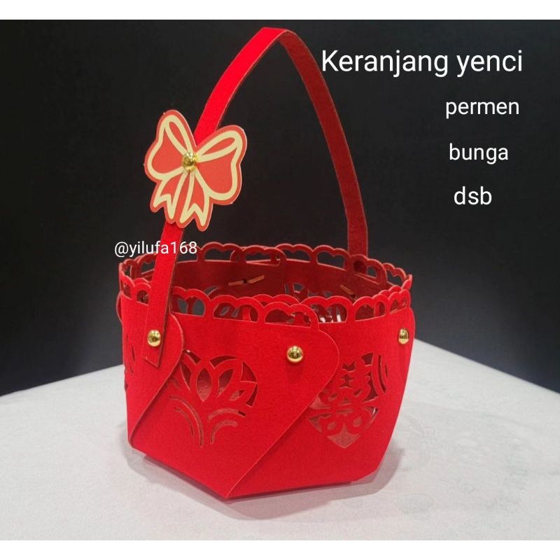 keranjang yenci bunga permen hiasan sanghi wedding china sangjit