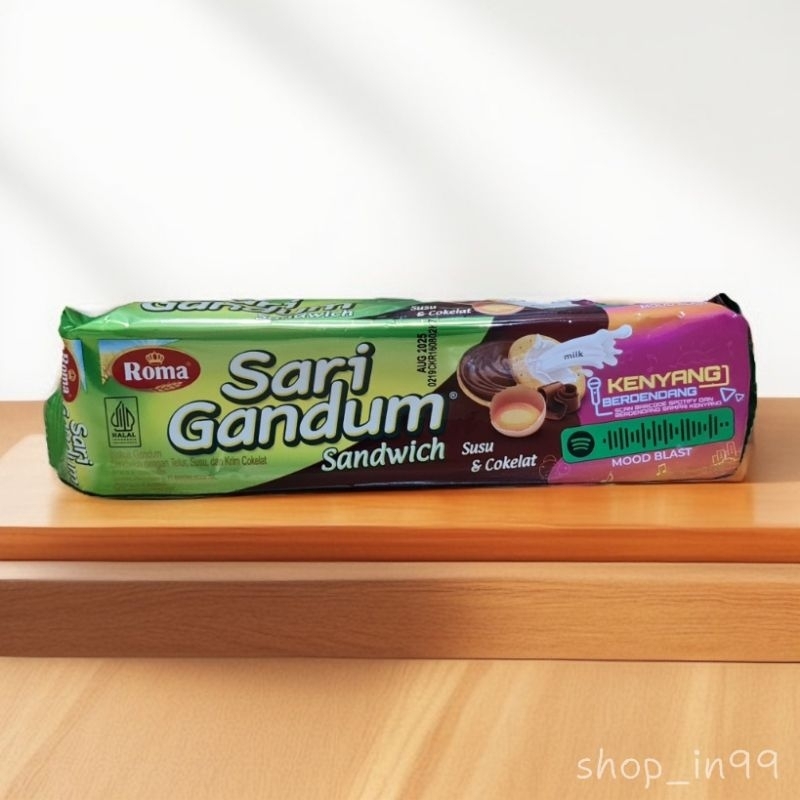 

Roma Sari Gandum sandwich coklat 108g