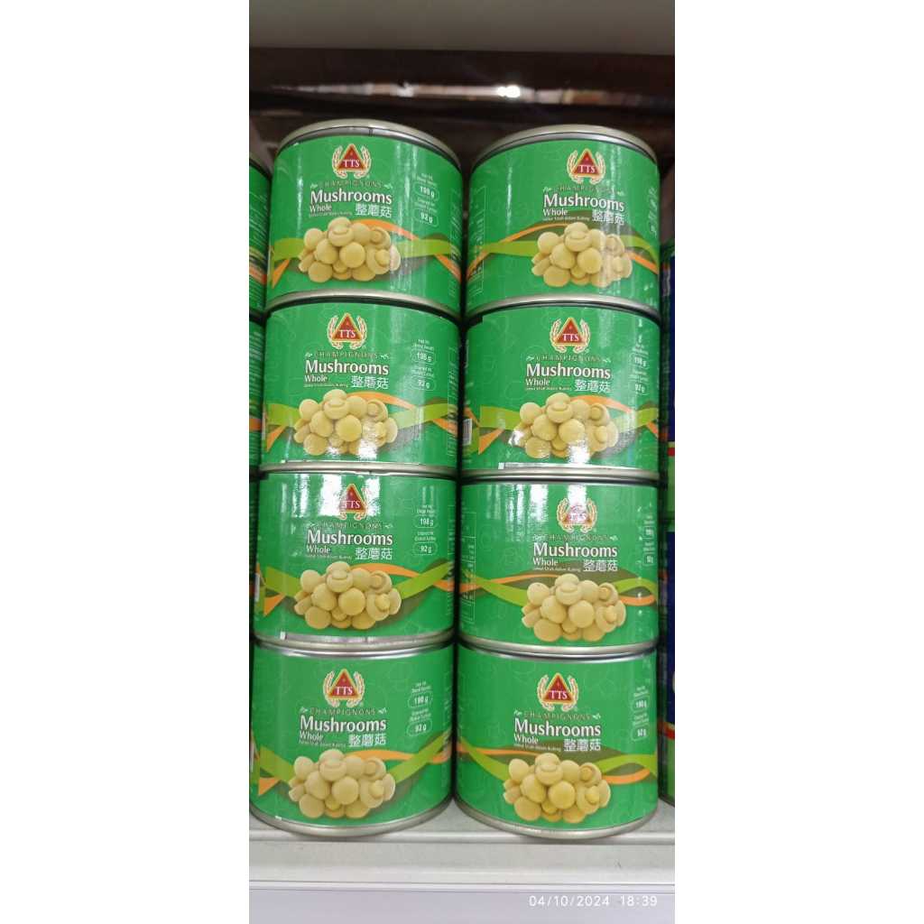 

TTS CHAMPIGNON MUSHROOM KALENG 198GR - JAMUR KALENG PER KARTON ISI 48KALENG