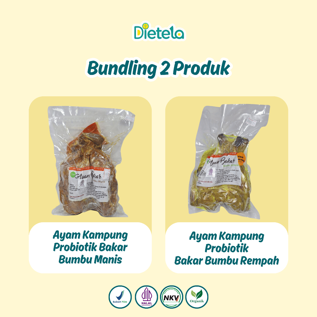 

Paket Ayam Sehat Organik Kampung Bumbu Manis Dan Bakar Rempah Siap Masak - Tinggi Zat Besi & Rendah Lemak