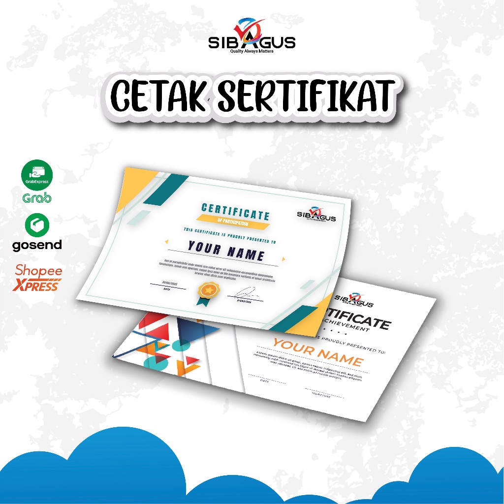

Cetak Sertifikat Penghagaan | Sertifikat Custom | Piagam Penghargaan