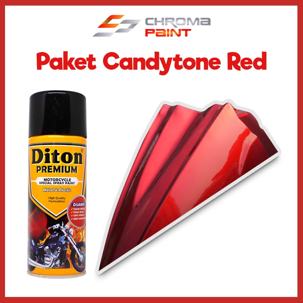 Paket 3 Kaleng Candytone Red Diton Premium - Warna Candy Merah 9311