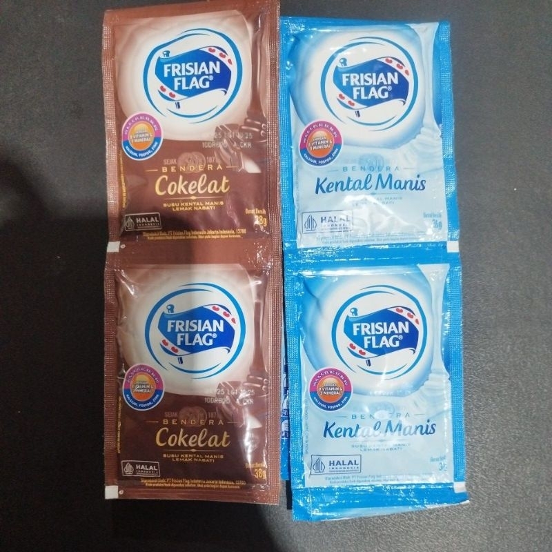 

Bendera Frisian Flag Kental Manis Cokelat Sachet