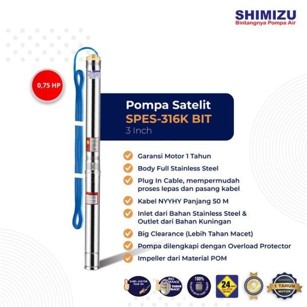 Shimizu Pompa Satelit SPES-316K BIT (0,75 HP)