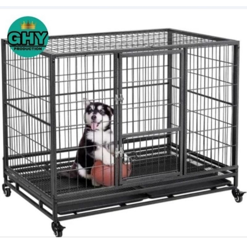 KANDANG ANJING / KANDANG KUCING SIZE SUPER JUMBO 125 x 100 x 100cm KOKOH BESI TEBAL