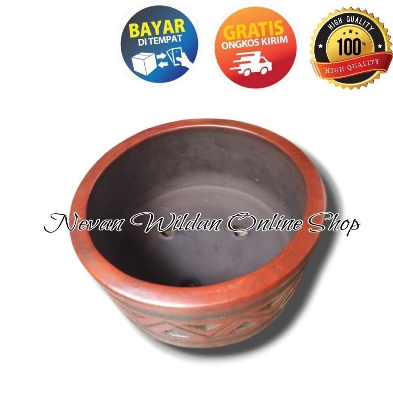 POT BONSAI TANAH LIAT D 20-22 | POT GERABAH | POT TANAH LIAT