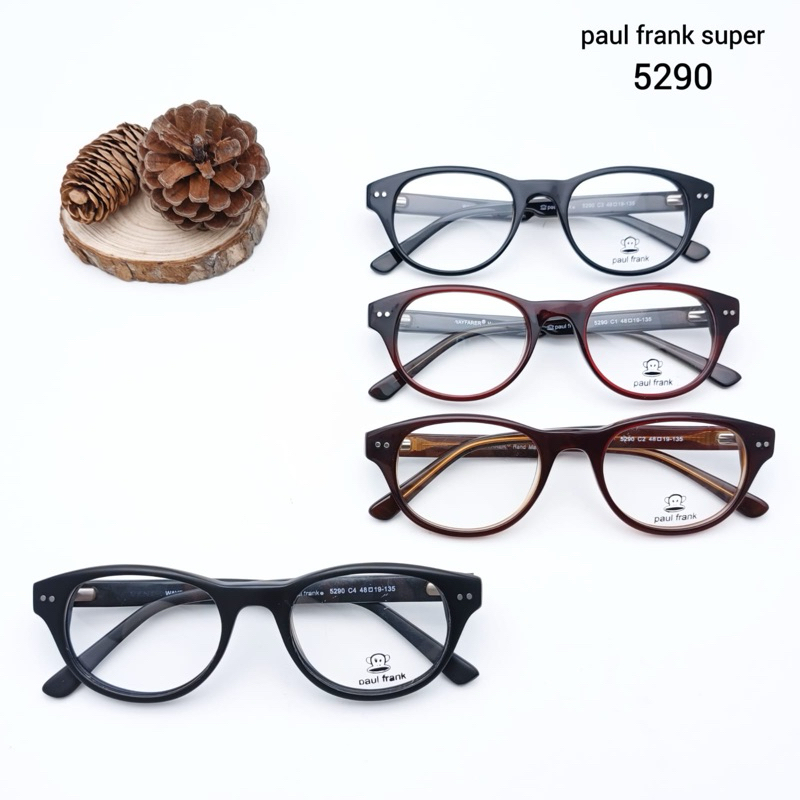 Kacamata/Frame Paul Frank 5290 Size 48.19.135-Kacamata Minus Photocromic,Blueray Cylinder,Bluecromic