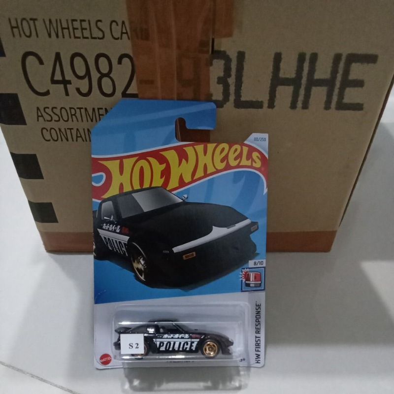 mazda rx-7 hotwheels police hitam