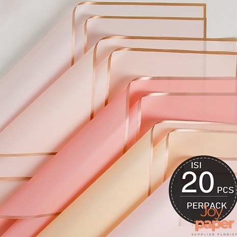 

Big Promote 1 PACK ISI 2 LEMBAR Kertas Bunga Buket List Gold Emas Cellophane Flower Wrapping Pack List Gold Kb1