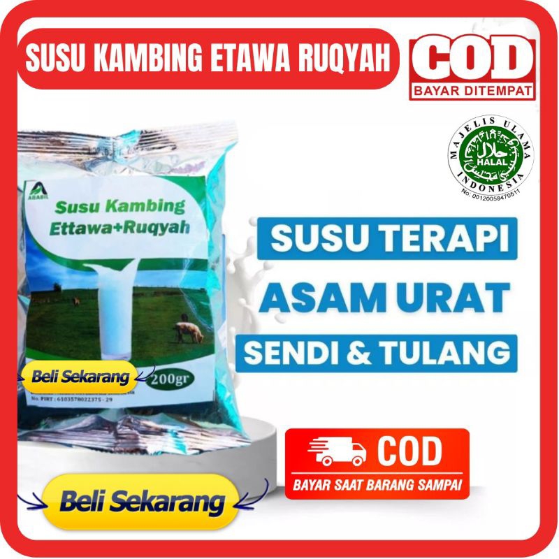 

SUSU KAMBING ETAWA RUQYAH 200 GR - SUSU KAMBING ETTAWA RUQYAH SUSU ETAWA SUSU PENAMBAH BERAT BADAN SUSU GEMUK BADAN ANAK DAN DEWASA