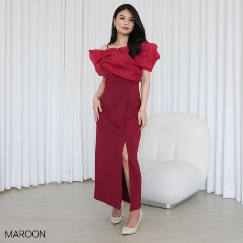 Baju Kondangan/baju pesta/ gaun pesta/ Long Dress/Gaun Natal/ Gaun Lux/ baju pesta murah