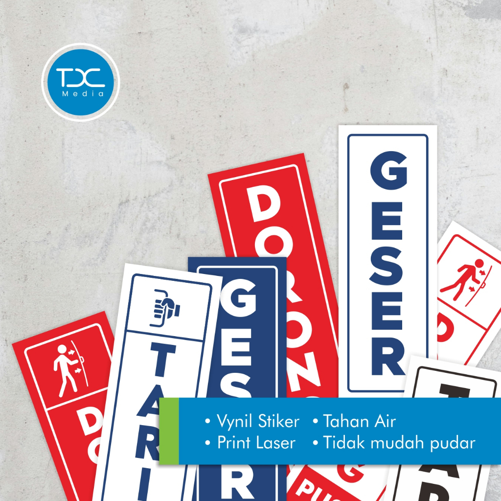 

Stiker Vynil Pintu DORONG-TARIK PUSH-PULL GESER