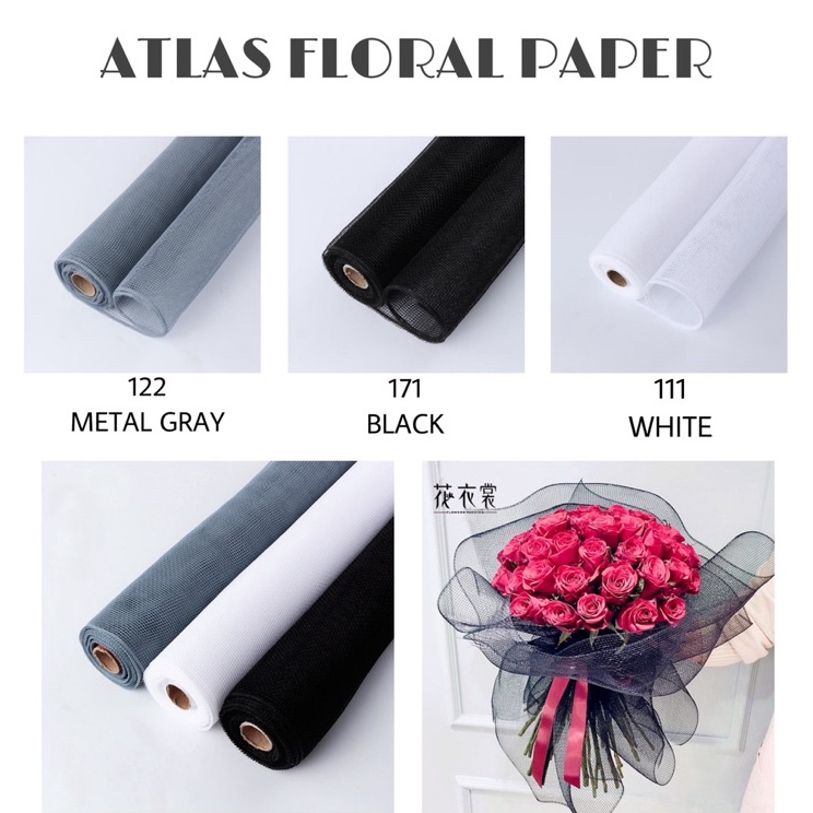 

Update Baru READY Flower Wrapping Paper Kain Polynet Roll Tile Jaring Pembungkus Buket Bunga Florist