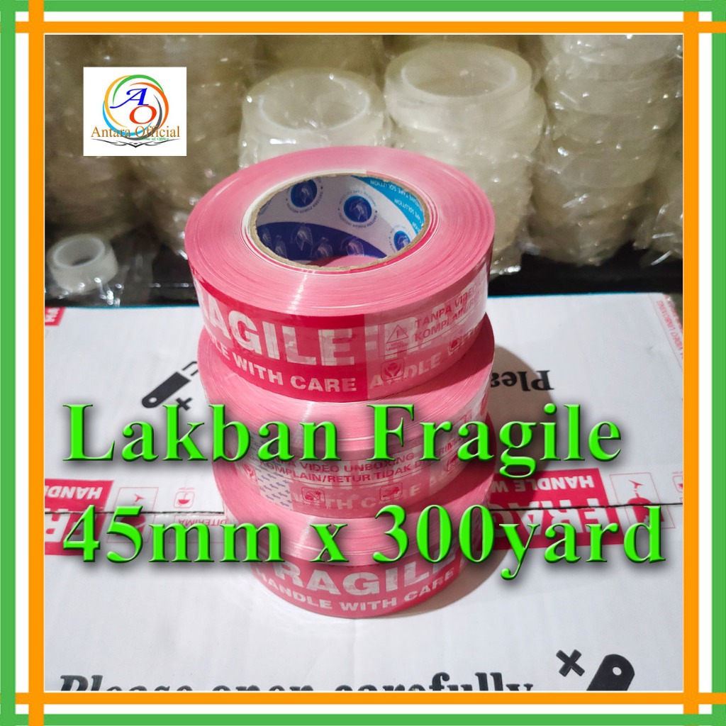 

Lakban Fragile Unboxing Video 45mmx300yard 2 Inch Selotip Packing Jumbo Merah Putih 45 micron Jangan Dibanting Kualitas Bagus