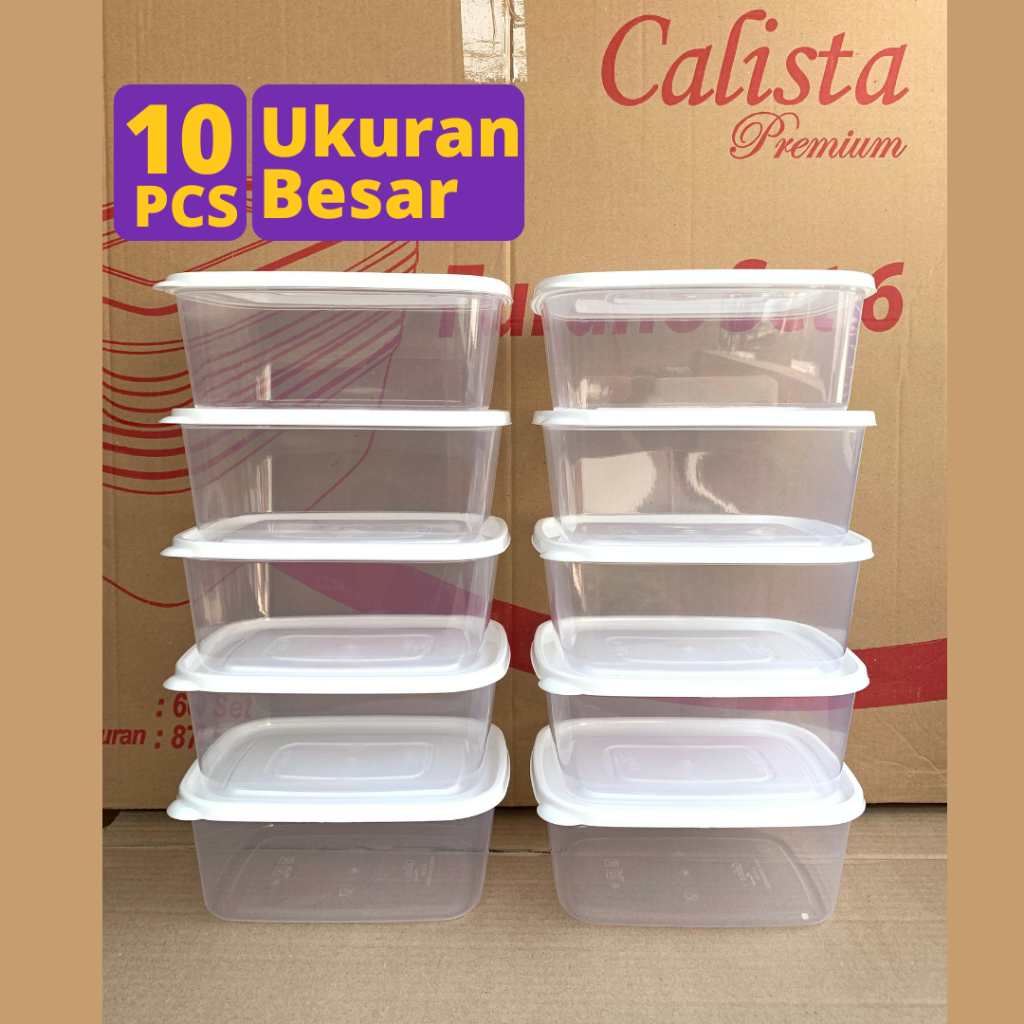 [CALISTA] TOPLES PLASTIK SET MELATI SET ISI 10PCS FOOD CONTAINER TEMPAT PENYIMPANAN MAKANAN DI KULKA