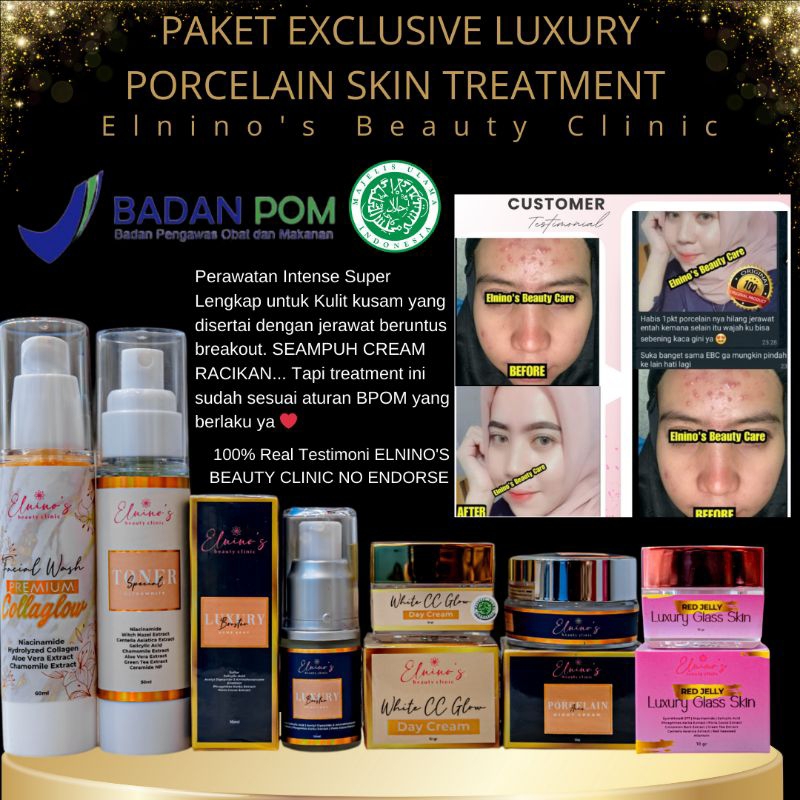 PAKET EXCLUSIVE PORCELAIN SKIN ELNINO'S BEAUTY CLINIC