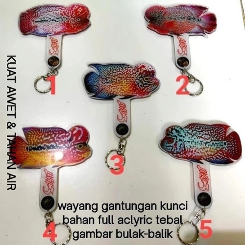 Wayang Ikan Louhan Aclyric Premium Quality Untulan Mental Lohan Gantungan kunci