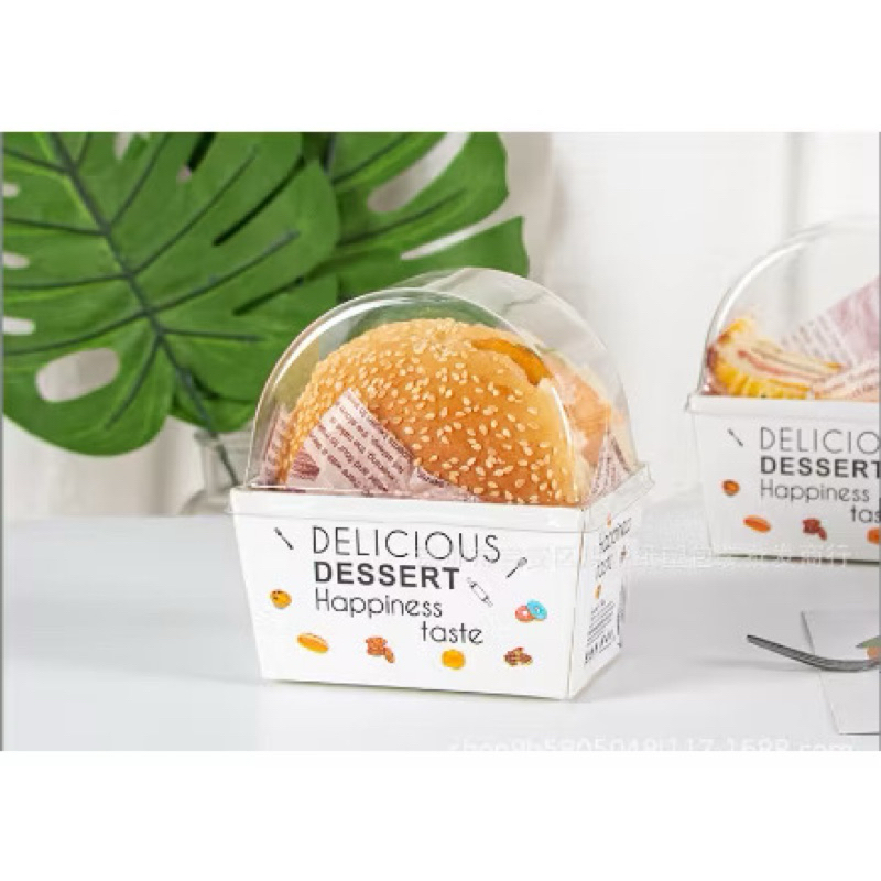 Box Sandwich box Cromboloni box donat isi 10