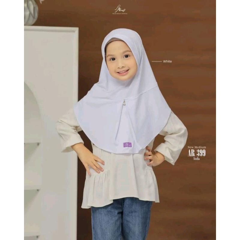 AR 399 KIDS HIJAB BERGO ANAK VARIASI KANCING DEPAN  BY ARRAFI ORI