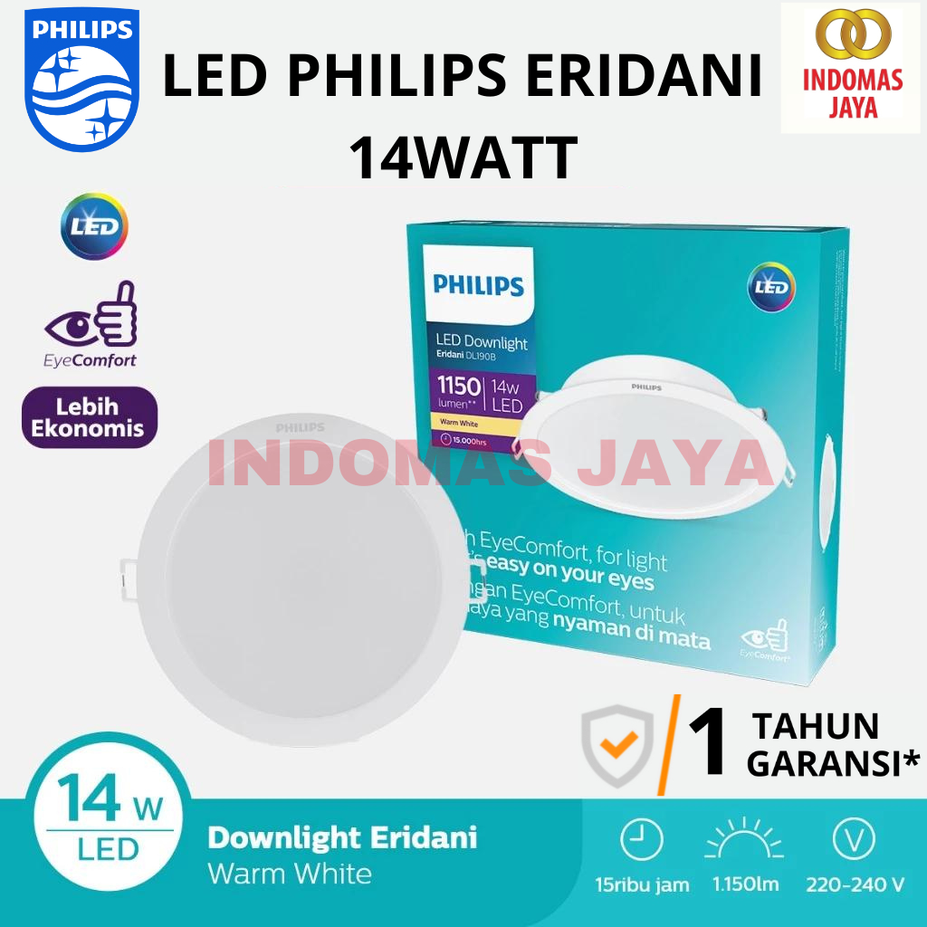 Lampu LED Downlight Philips DL190B Eridani 14Watt / PHILIPS ERIDANI 14W