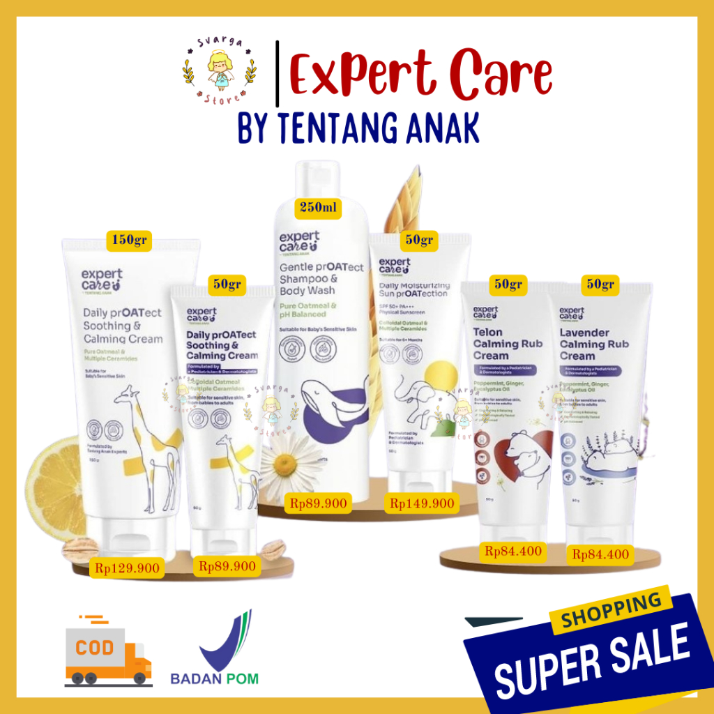 Expert Care Telon Calming Rub | Calming cream | Moisturizing Sunscreen | Shampoo & body wash Baby | 