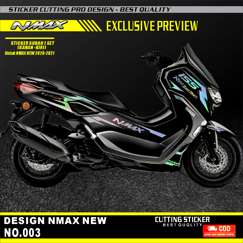 Striping Sticker cutting Yamaha ALL NMAX NEW 2021-2023 ABS DAN NON ABS